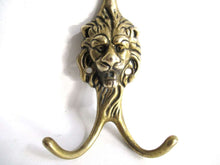 UpperDutch:Hooks and Hardware,Solid Brass Lion Head Wall hook / Coat hook. Decorative animal storage solution, coat hanger. Ornate wall fixtures.