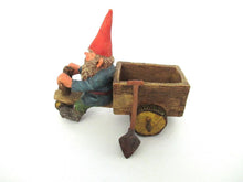 Gnome figurine 'Thomas' riding a cargo bike after a design by Rien Poortvliet.