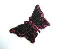 UpperDutch:Sewing Supplies,Butterfly applique, 1930s vintage embroidered applique. Sewing supply. Applique, Crazy quilt.