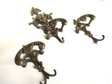 UpperDutch:Hooks and Hardware,Set Solid Brass Ornate Wall hooks, Coat hooks, Angel, Woman. Made in Italy. Victorian Style.
