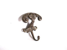 UpperDutch:Hooks and Hardware,1 (ONE) Solid Brass Ornate Coat hook made in Italy. Victorian style. Storage solution. Wall Hook