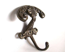 UpperDutch:Hooks and Hardware,1 (ONE) Solid Brass Ornate Coat hook made in Italy. Victorian style. Storage solution. Wall Hook