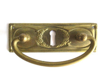 UpperDutch:Hooks and Hardware,1 (ONE) Restoration Hardware. Authentic Brass Antique Keyhole cover, Drawer Handle, Old Keyhole Plate, Escutcheon, Drop pull.