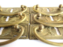 UpperDutch:Hooks and Hardware,1 (ONE) Restoration Hardware. Authentic Brass Antique Keyhole cover, Drawer Handle, Old Keyhole Plate, Escutcheon, Drop pull.