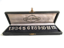 UpperDutch:Numbers,Antique Silver Plated Gero Table Numbers, Gero Silver, Wine Glass Clips Markers, Drink markers.