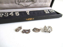 UpperDutch:Numbers,Antique Silver Plated Gero Table Numbers, Gero Silver, Wine Glass Clips Markers, Drink markers.