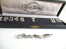 UpperDutch:Numbers,Antique Silver Plated Gero Table Numbers, Gero Silver, Wine Glass Clips Markers, Drink markers.
