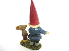 Gnome with Mouse after a design by Rien Poortvliet, 10 Inch, David the gnome, Al with Mouse.