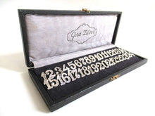 UpperDutch:Numbers,Antique Silver Plated Gero Table Numbers, Gero Silver, Wine Glass Markers, Drink markers.