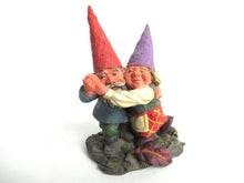 UpperDutch:Gnomes,Rien Poortvliet gnome Dancing Gnome couple. Classic Gnomes 'Fryda and Fred Dancing'.