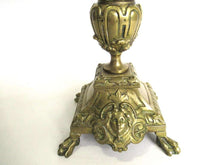 UpperDutch:Candelabras,Antique 5-arm candle holder. Antique Solid Brass 5 arm Candelabra with Griffins / Dragons.