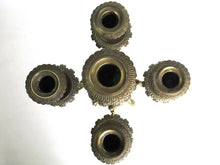UpperDutch:Candelabras,Antique 5-arm candle holder. Antique Solid Brass 5 arm Candelabra with Griffins / Dragons.