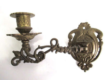 UpperDutch:Candelabras,Wall Sconce. Antique Solid Brass Victorian Piano Candelabra. Candle wall sconce.