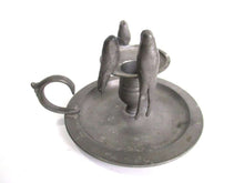 UpperDutch:Candelabras,Vintage metal / tin candlestick holder with birds.