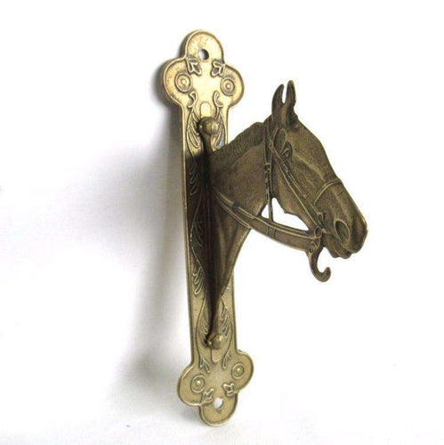 UpperDutch:Hooks and Hardware,Horse head Key holder, Solid Brass Horse wall hook, Equestrian Decor.