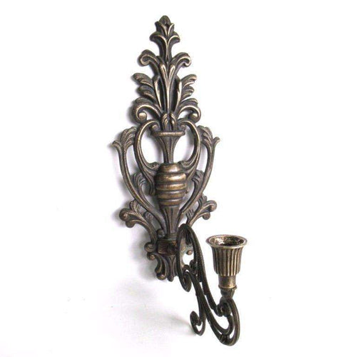 UpperDutch:Candelabras,Wall sconce, brass plated wall sconce candle holder.