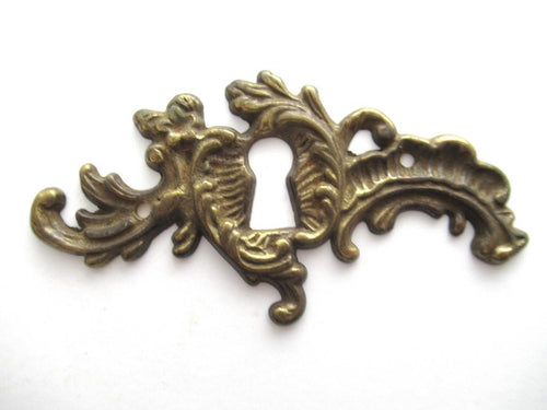 Antique Escutcheon, keyhole cover, Restoration hardware.