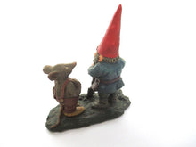 'Al with Mouse' Gnome with shovel and mouse figurine. Part of the 2001 Classic Gnomes series designed by Rien Poortvliet