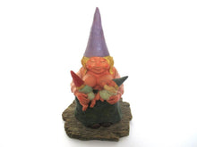 Breastfeeding Gnome figurine after a design by Rien Poortvliet 'Catherine with baby's '. Twin gift