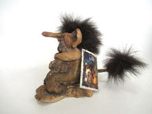 UpperDutch:,Nyform Troll, Troll with dog handmade in Norway. (Goblin, Gremlin, Hob, Imp, Gnome, Hobgoblin, Elf, Pixy)