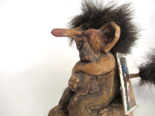 UpperDutch:,Original Nyform Troll, Troll with Dog handmade in Norway. (Goblin, Gremlin, Hob, Imp, Gnome, Hobgoblin, Elf, Pixy)