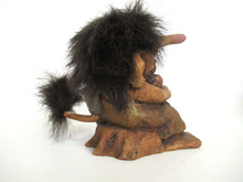 UpperDutch:,Nyform Troll, Troll with dog handmade in Norway. (Goblin, Gremlin, Hob, Imp, Gnome, Hobgoblin, Elf, Pixy)