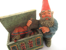 'Max' Classic Gnomes after a design by Rien Poortvliet, Gnome with chest.