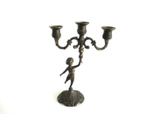 UpperDutch:,Putti Candle Holder. Brass Plated Candle holder. Cherub, Putti. French home decor.