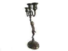 UpperDutch:,Putti Candle Holder. Brass Plated Candle holder. Cherub, Putti. French home decor.