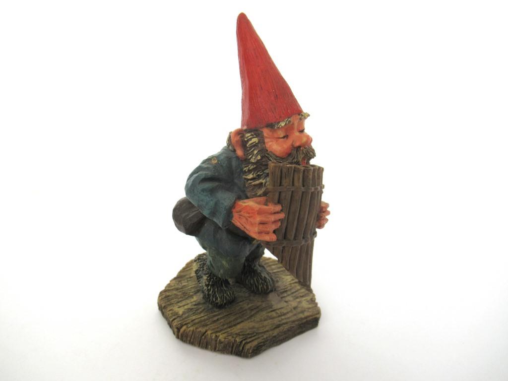 'Andreas' Gnome playing pan flute figurine after a design by Rien Poortvliet. Part of the Classic Gnomes series designed by Rien Poortvliet