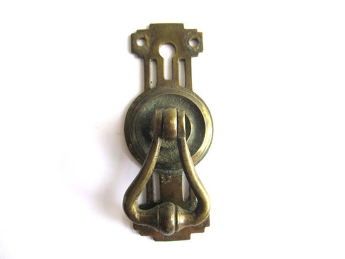 Cabinet Drawer Pull, Keyhole Cover, Escutcheon, art deco.