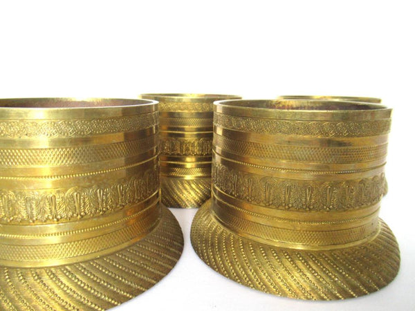 Set of 4 Antique Solid Brass table leg hardware, Embellishment, 3