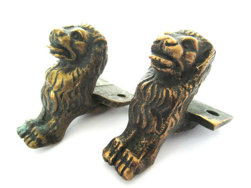 Antique Brass Lion furniture embellishments, Solid Brass Feet.