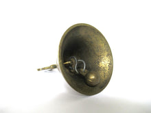 Vintage brass table bell, harp.