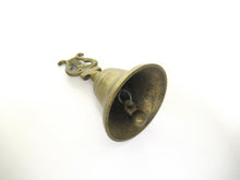 Vintage brass table bell, harp.