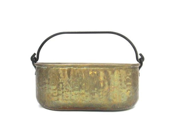 Antique Brass Planter, Pot.