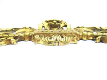 Authentic Antique Solid Brass Furniture Applique with Lion head. Front on. Hardware, embellishment.