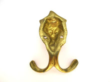1 (ONE) Lion Head Coat hook Wall hook Solid Brass. Decorative animal storage solution, coat hanger.