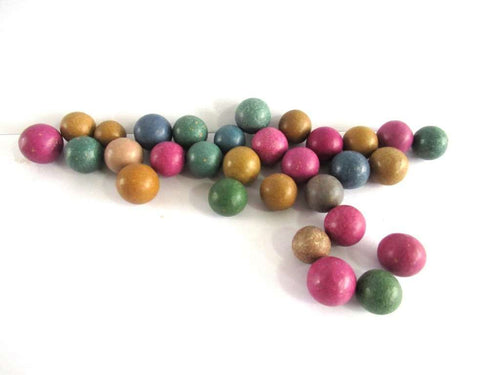 UpperDutch:,Set of 30 Antique Clay Marbles, Antique marbles.