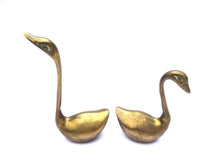 Set of 2 Vintage Solid Brass Swans.