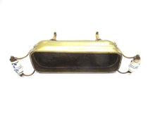 Brass Planter with Delft porclain handles, Blue and white delft.