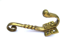 1 (ONE) Brass Ornate Wall hook, Coat hook. Coat rack supply, storage solutions.