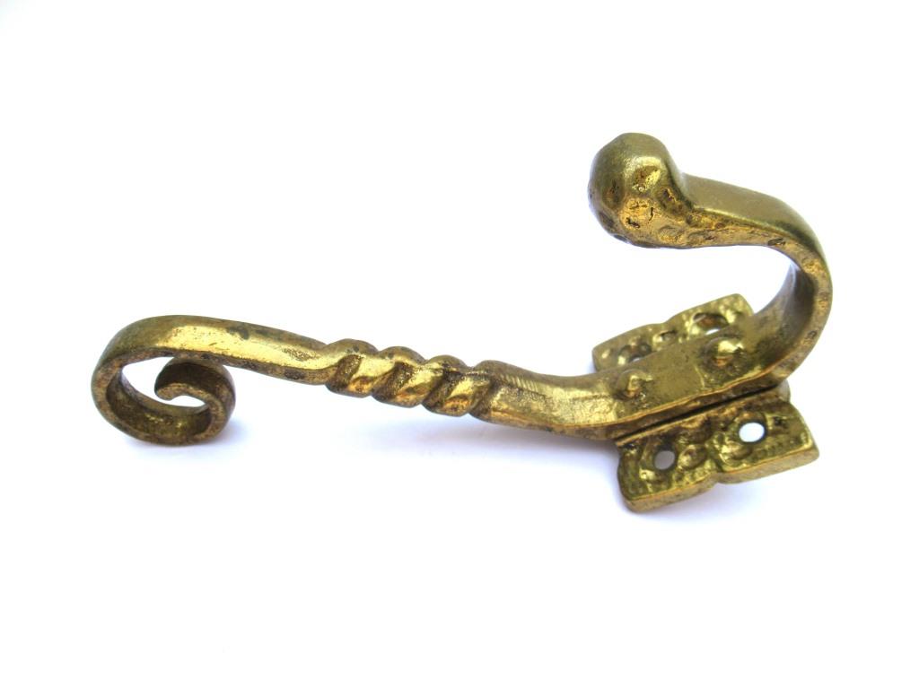 1 (ONE) Brass Ornate Wall hook, Coat hook. Coat rack supply