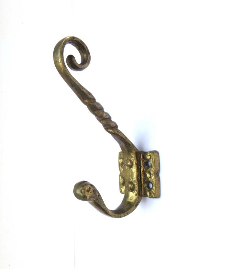 1 (ONE) Brass Ornate Wall hook, Coat hook. Coat rack supply, storage s –  UpperDutch