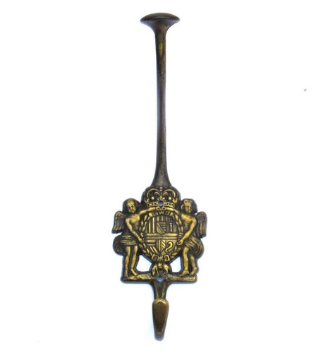 1 (one) Coat Hook, Cherub wall hook. Coat rack supply, Angel coat of arms storage solution.