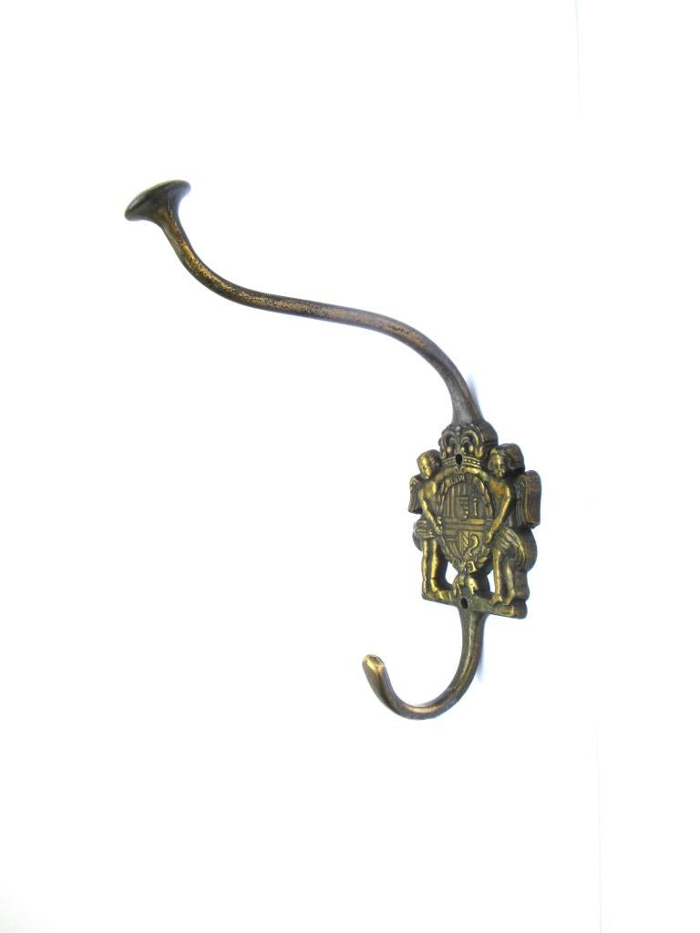 1 (ONE) Brass Ornate Wall hook, Coat hook. Coat rack supply, storage s –  UpperDutch