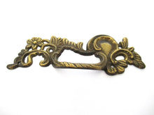 Brass Floral drawer pull, Cabinet Pull, furniture hardware.