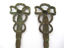 Antique Ornate Brass Embellishment, Ornament, Bow.