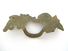 Brass Floral drawer pull, Cabinet Pull, furniture hardware.