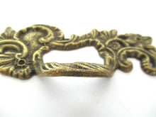 Brass Floral drawer pull, Cabinet Pull, furniture hardware.